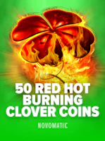 50 Red Hot Burning Clover Coins