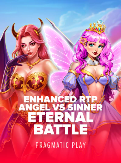 Angel vs Sinner Eternal Battle Enhanced RTP slot game logo